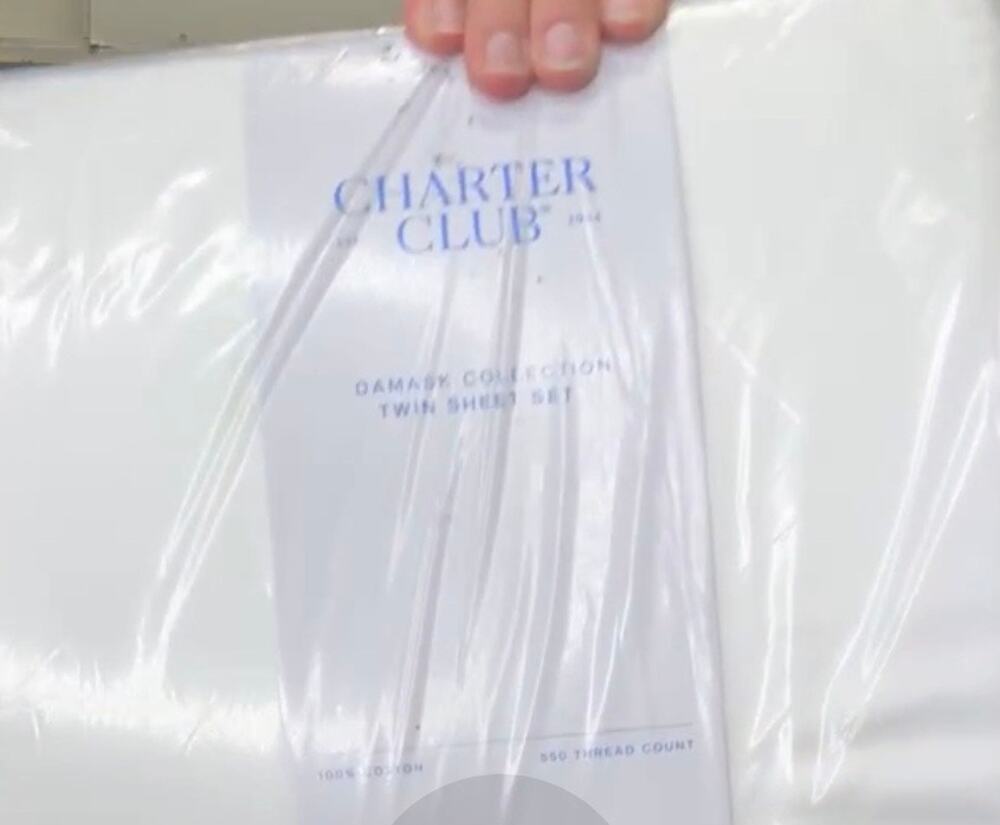 Charter Club - Damask Twin Sheet Set - 500 Thread Count - White